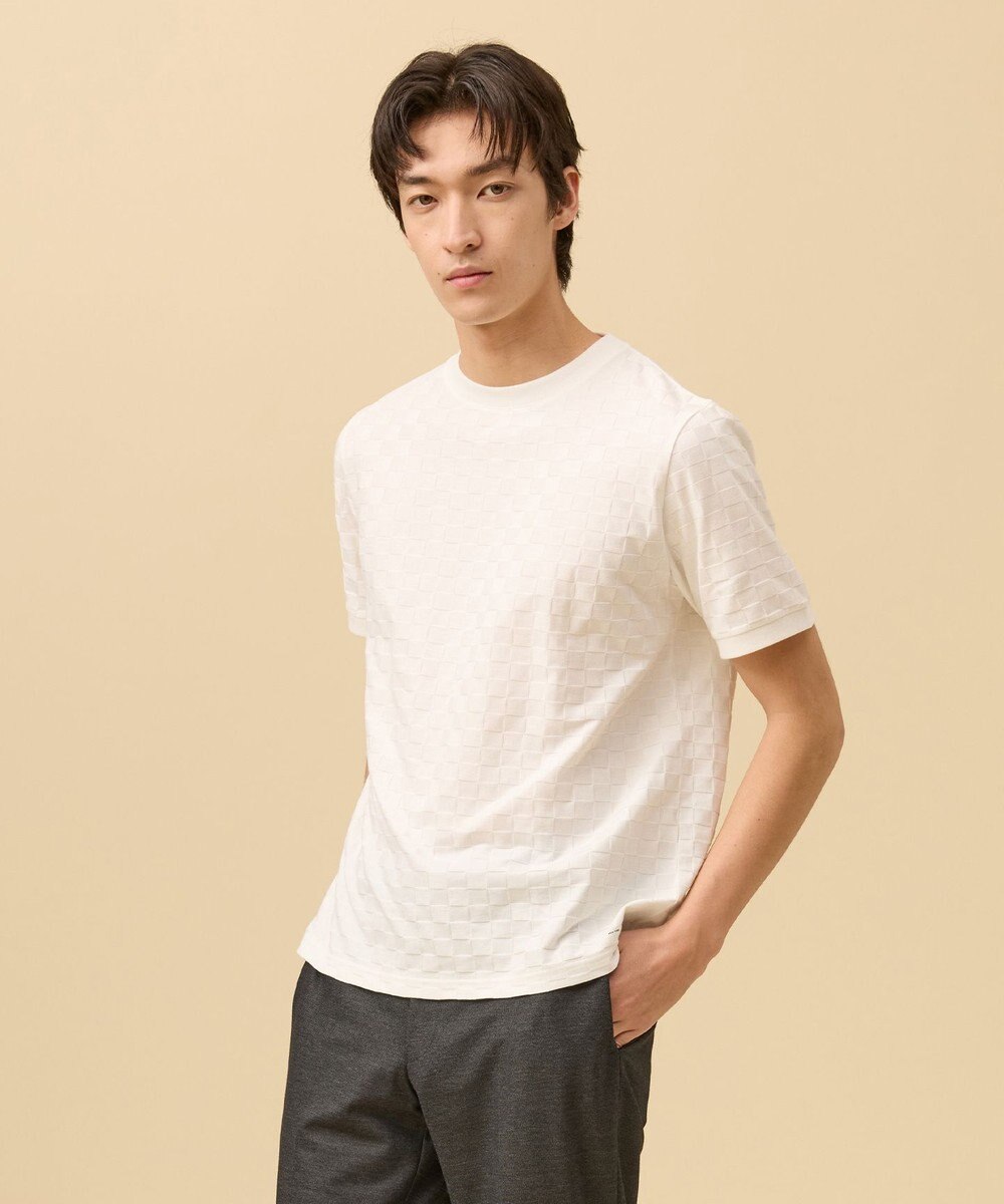 J.PRESS MEN ジャケットインの最適解【接触冷感 / 吸水速乾】【J.PRESS PREMIUM JERSEY】アーガイルリンクス Tシャツ 