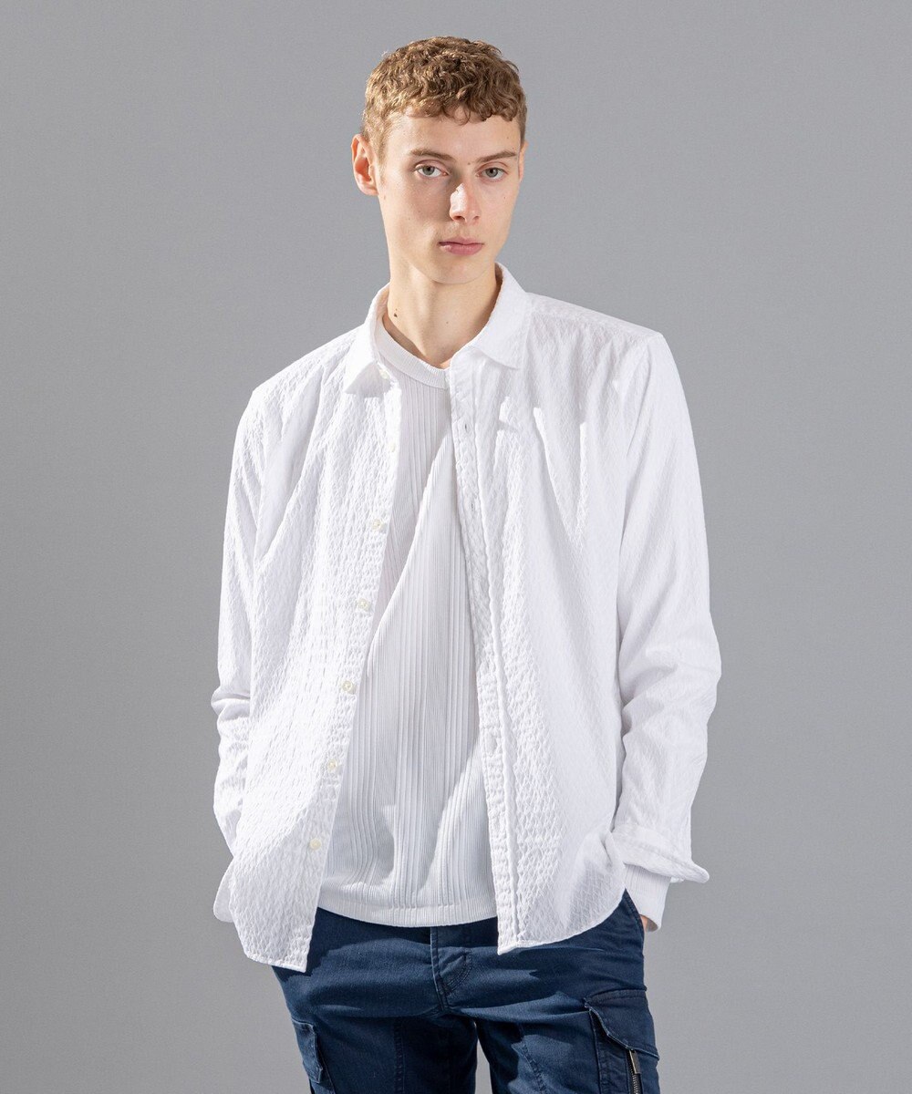 JOSEPH HOMME アロージャガードストレッチ　レギュラーカラーシャツ 