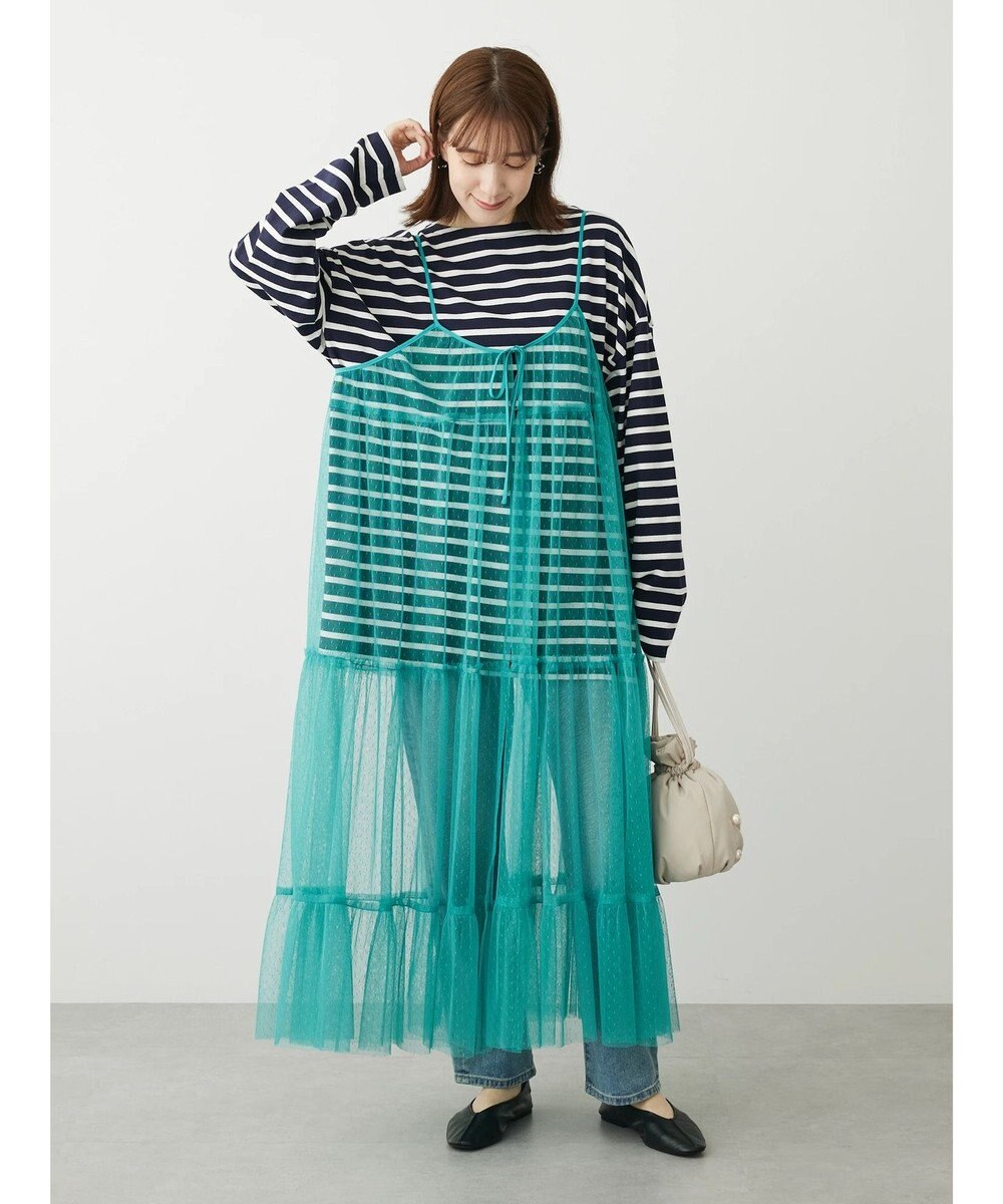 Green Parks ・ＥＬＥＮＣＡＲＥ　ＤＵＥ　２ｗａｙチュールキャミワンピ 