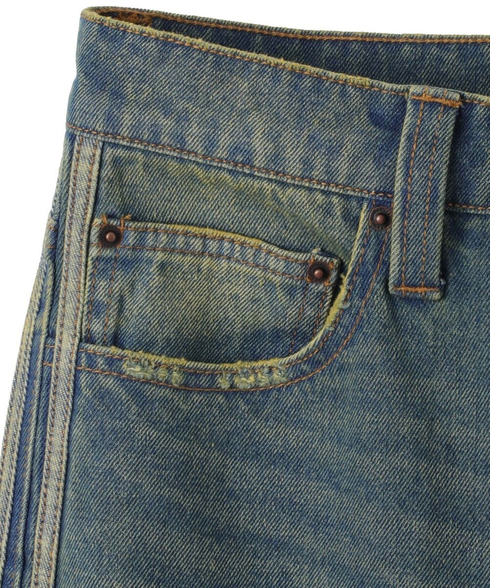 WEGO サイドラインワイドデニムパンツ 