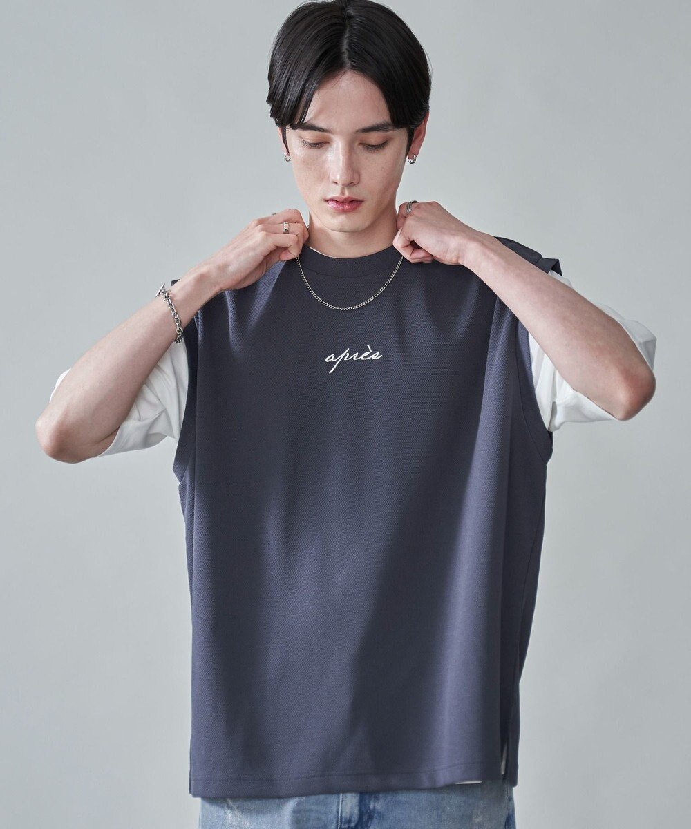 WEGO 【２点セット/ベスト×Tシャツ】アンサンブルベスト（SS） 