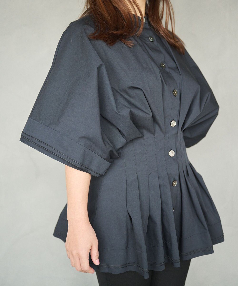 #Newans ナローウエストデザインブラウス 