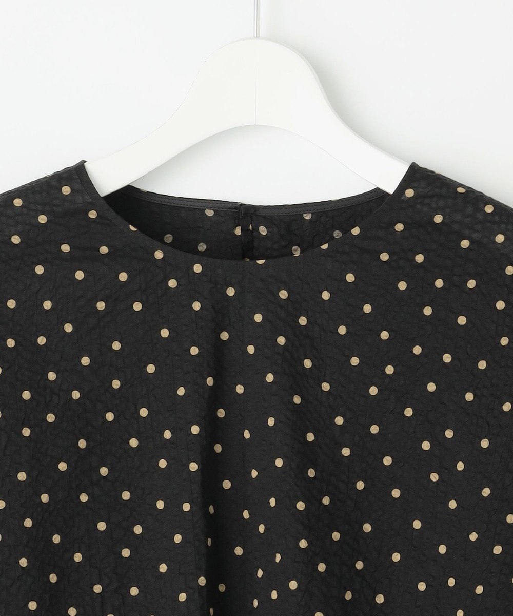 自由区 L 【17号サイズまで展開・WEB限定】コットンサッカープリント ブラウス 