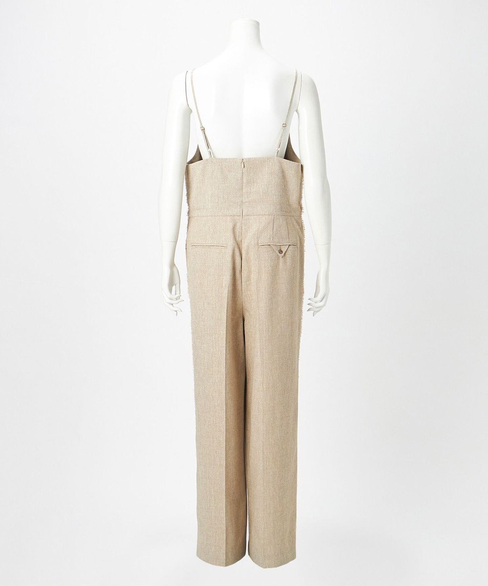 23区 【GOLD LABEL】リネンツイル サイドフリンジ オールインワン 