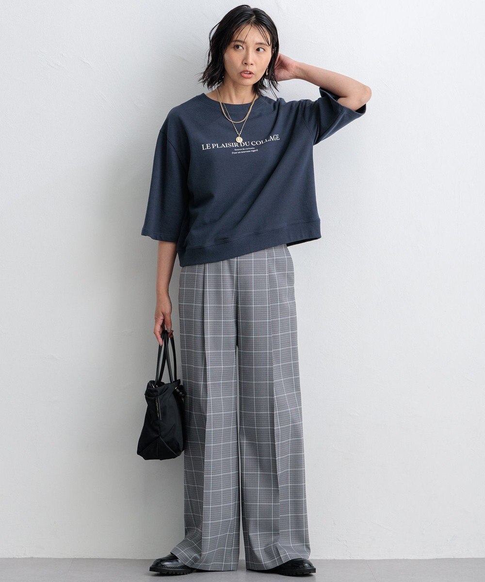 23区 S 【洗える】ライトコットンテリー ワイドスリーブ ロゴ カットソー 