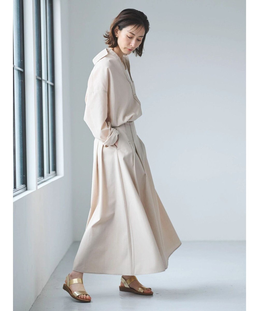 Green Parks 綿麻混フレアスカート 