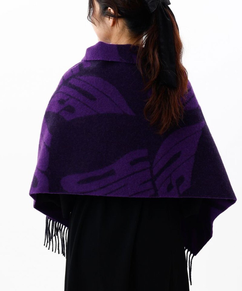 AURORA 【 ANNA SUI（アナ スイ）】ウールジャカードボタン付き羽織り(WASH) 