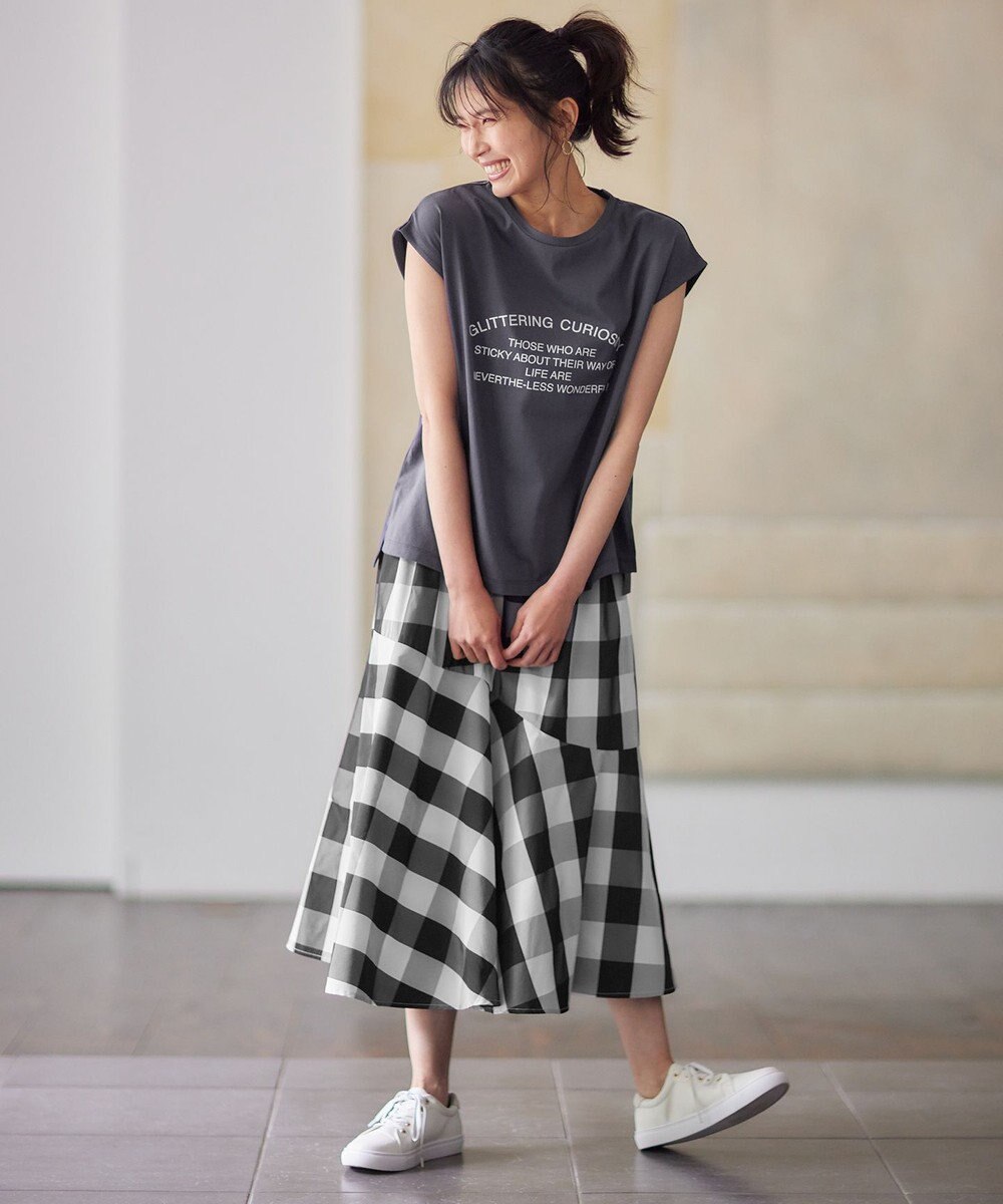 ANY L フロッキーロゴフレンチスリーブTシャツ 