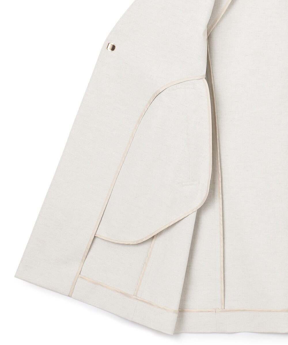 23区 L 【セットアップ対応】オックスストレッチ ノーカラー ジレ 