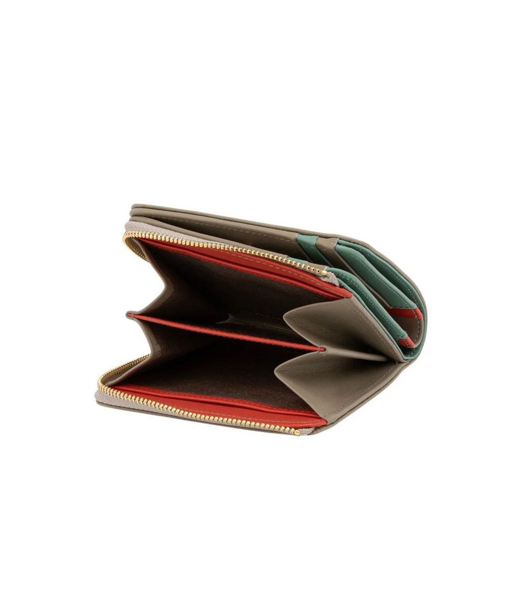 LANVIN en Bleu リュクサンブールカラー 二つ折りLファスナー財布 