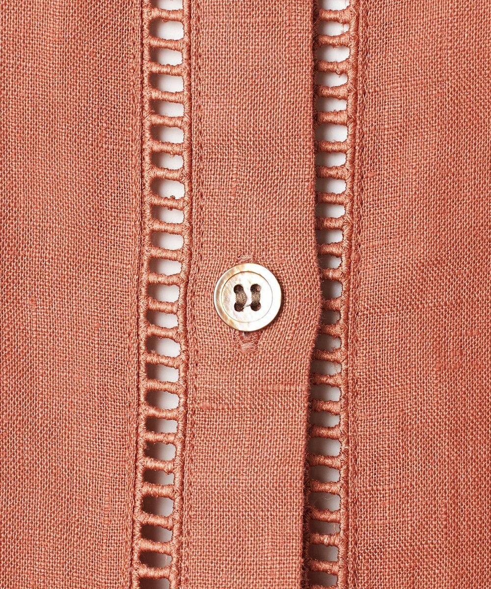 23区 【GOLD LABEL】ノーザンリネン ハシゴレース シャツワンピース 