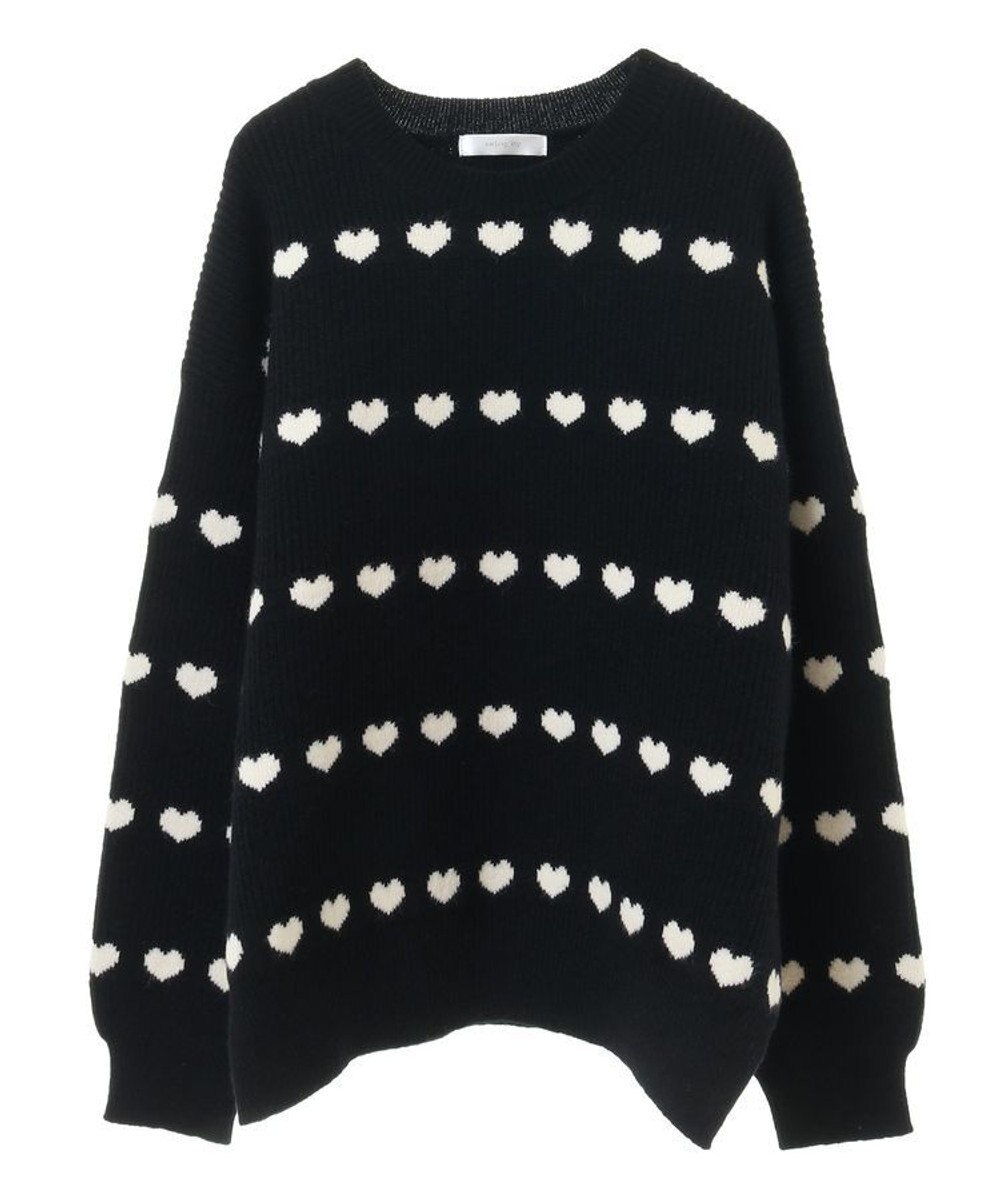 Green Parks ・ｓｗｉｎｇ　ｂｙ　ハートクルーネックニット 