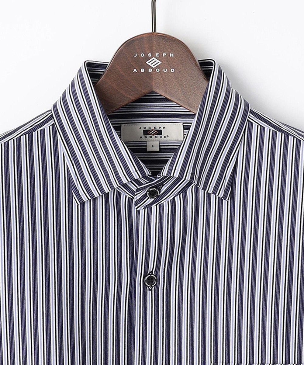 JOSEPH ABBOUD 【ストレッチで快適な着心地・イージーケア】ランダムストライプ ジャージー シャツ 