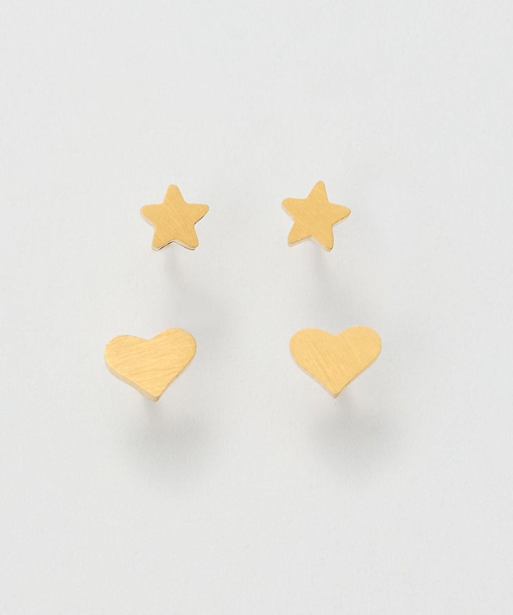 Phoebe 【金属アレルギー対応】フラットハートピアス/サージカルステンレス 