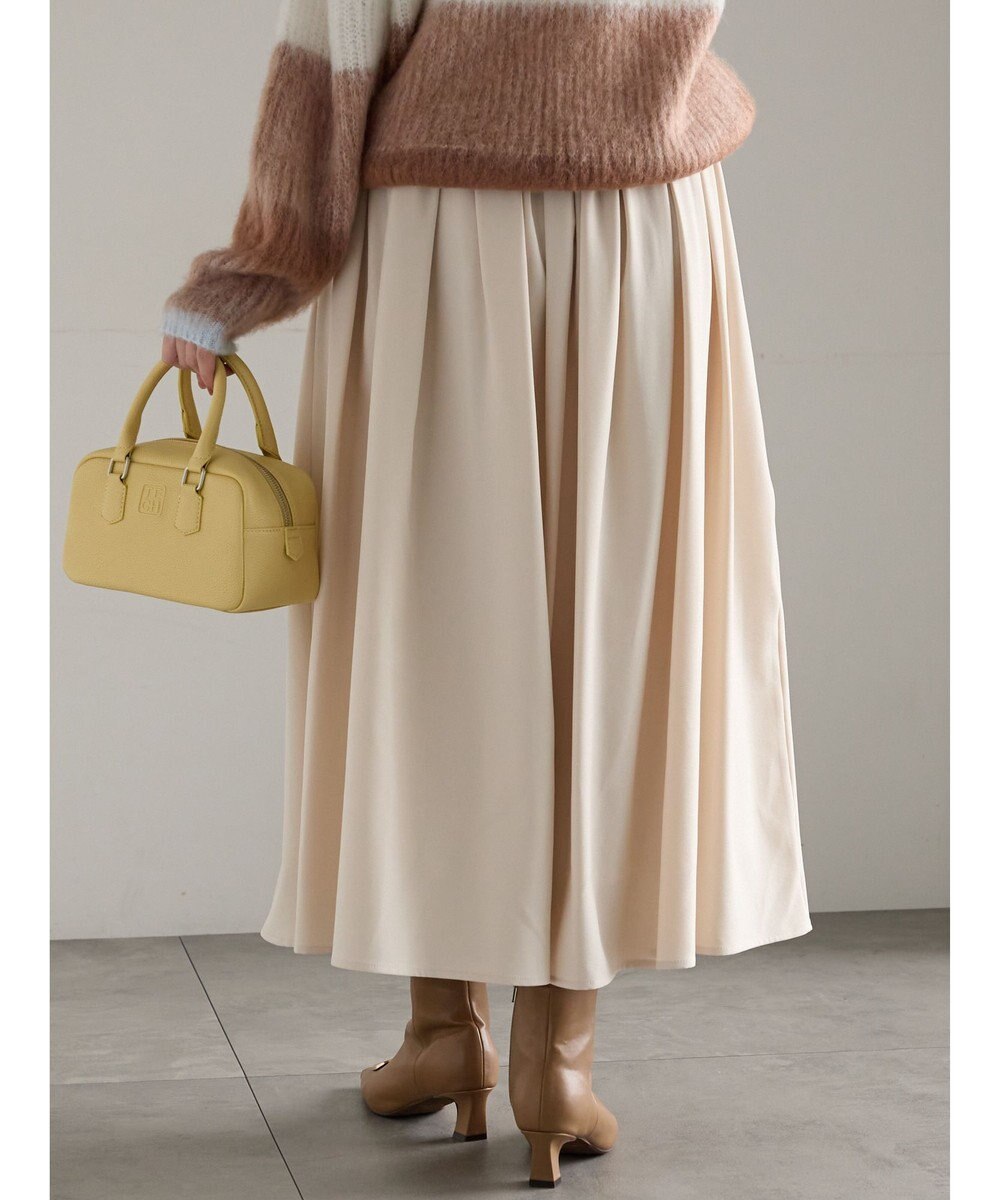 Te chichi フラッフィーツイルタックフレアスカート 