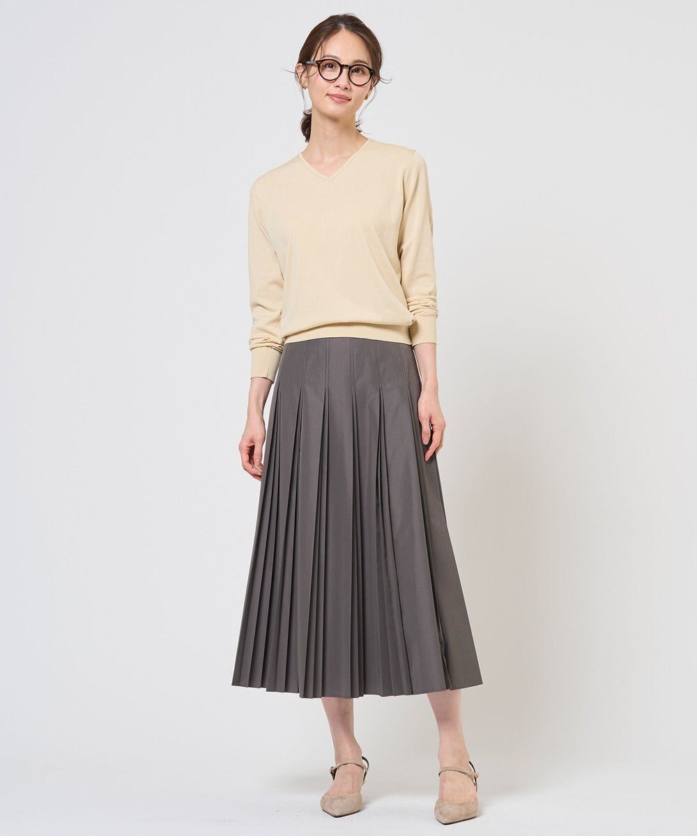 J.PRESS LADIES S 【WEB限定カラーあり】TC ライトタンブラー プリーツ スカート 