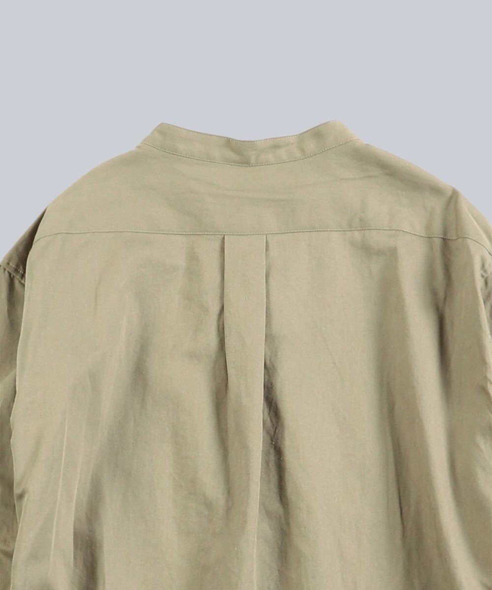 WHITE MAILS 【UNISEX】COTTON PAPER SOFT TWILL バンドカラーシャツ 