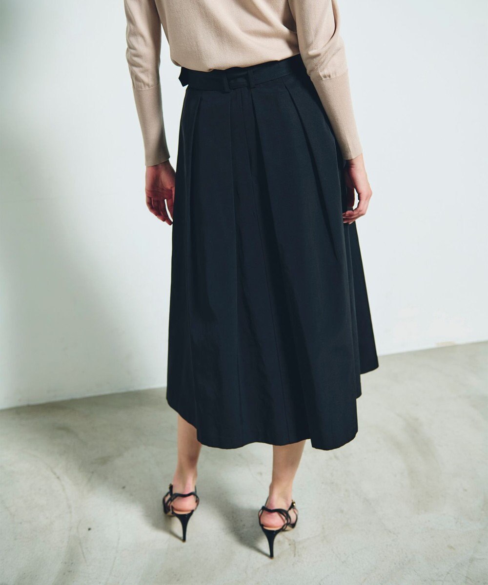 GRACE CONTINENTAL グログランタックフレアスカート 