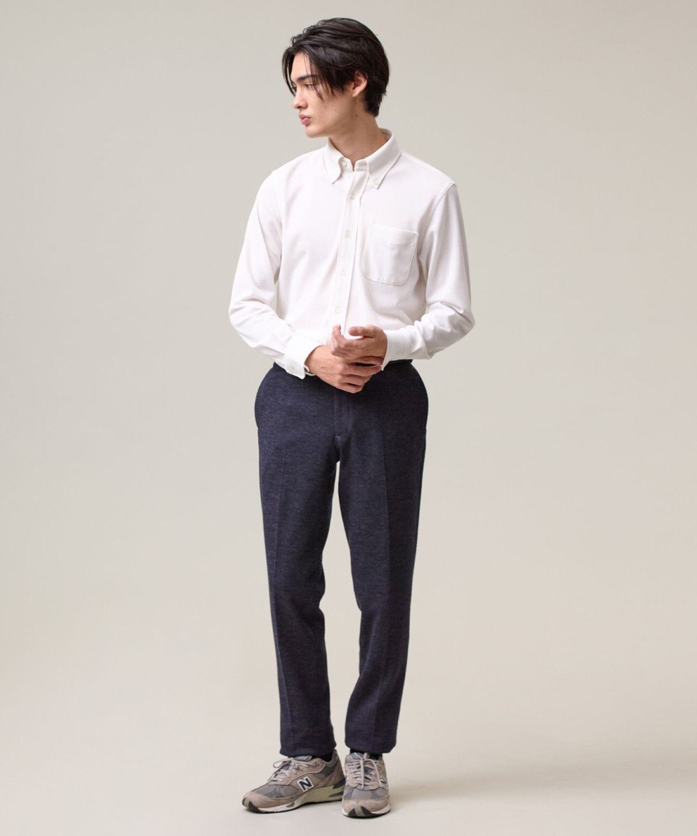 J.PRESS MEN ポロシャツのような快適な着心地【吸水速乾 / ストレッチ / 消臭 / ノンアイロン】エレスポジャージー ドレスシャツ / B.D. 