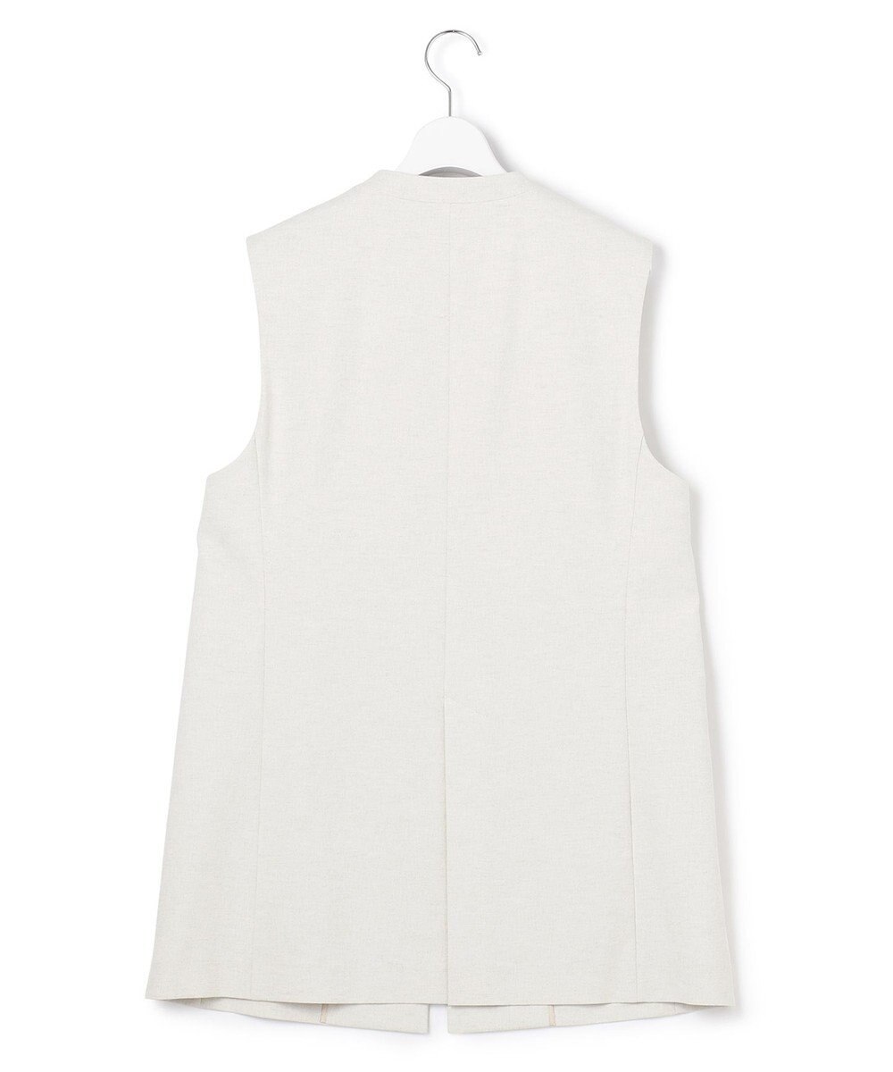 23区 【セットアップ対応】オックスストレッチ ノーカラー ジレ 