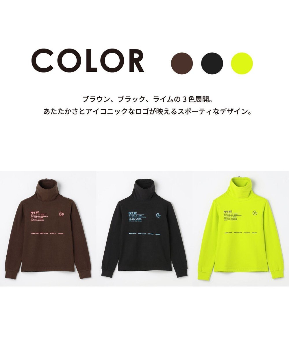 PW CIRCULUS 【起毛素材であたたか】【WOMEN】スピンドル付 両面起毛タートルネック ゴルフウェア レディース 