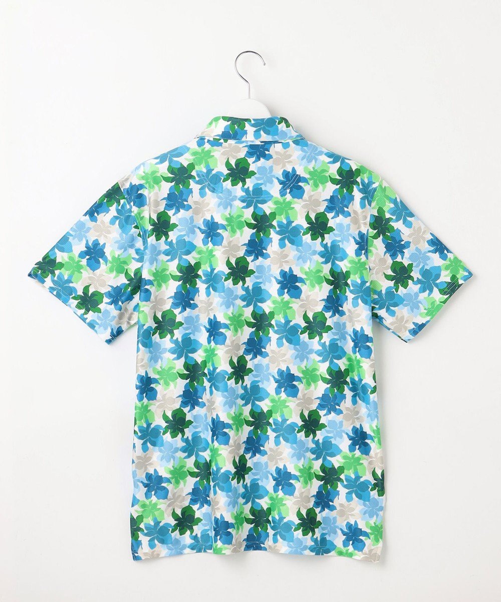 23区GOLF 【MEN】【UVカット】草花柄プリントポロシャツ 