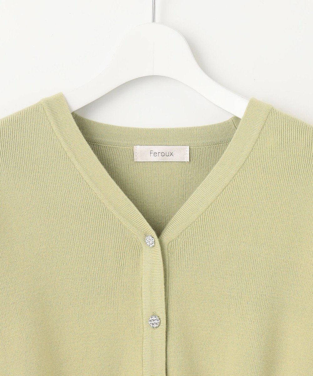 Feroux 【洗える】ビジューボタン2WAY カーディガン 