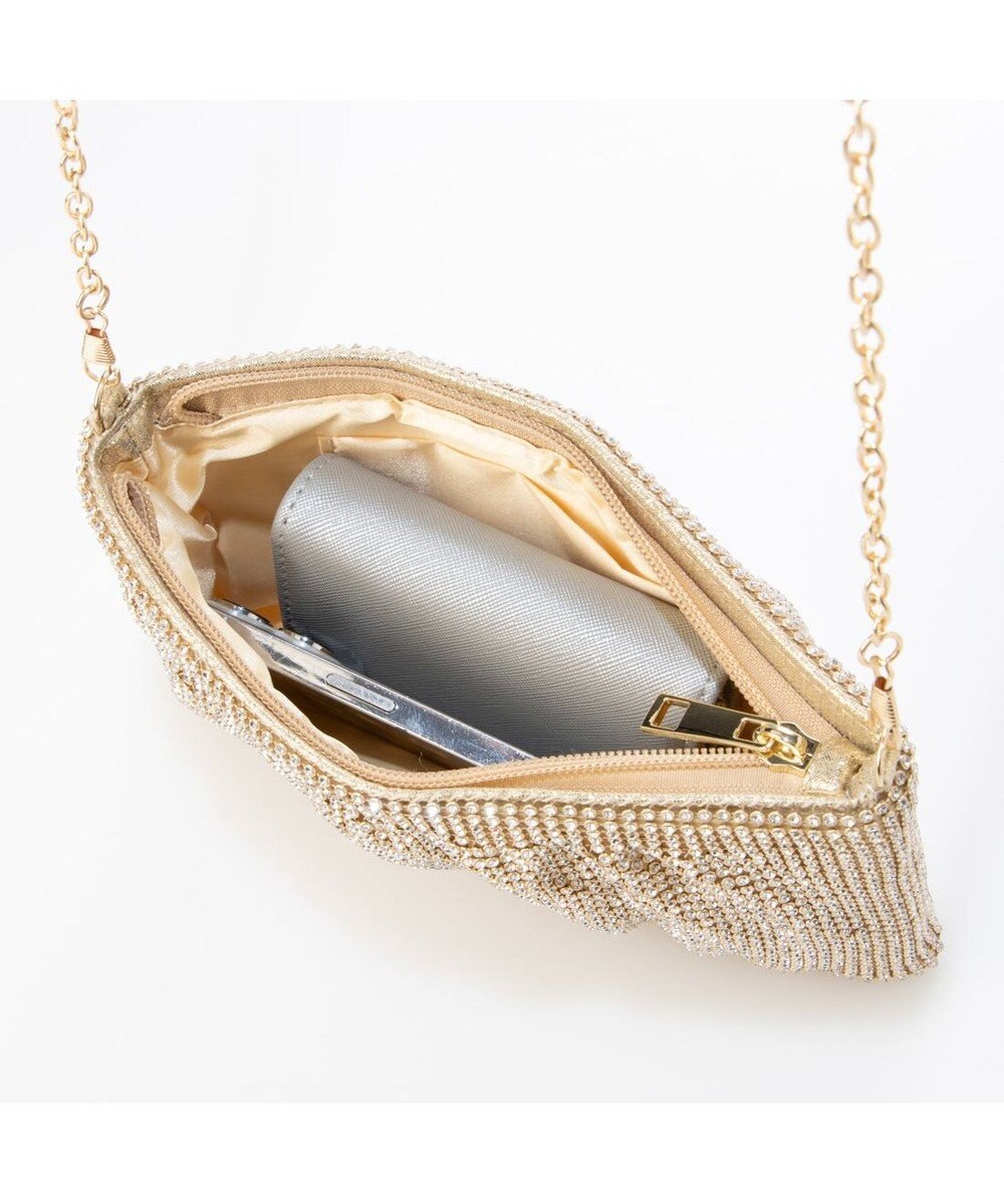 UNBILLION カシュカシュ cachecache / メタリックビーズスクエアミニショルダー 