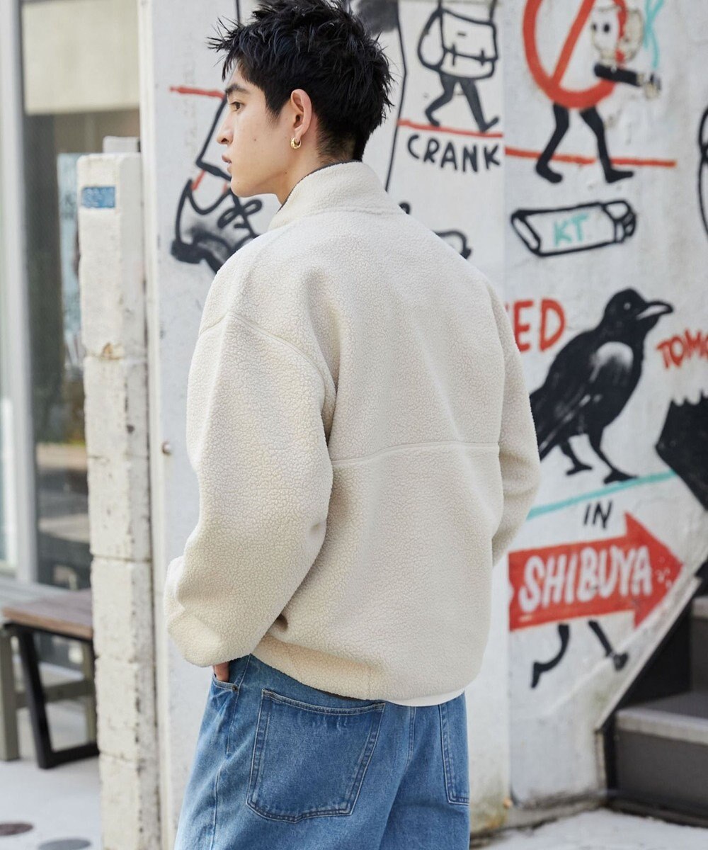 WEGO 【ユニセックス着用】フリース　ハーフZIPプルオーバー 