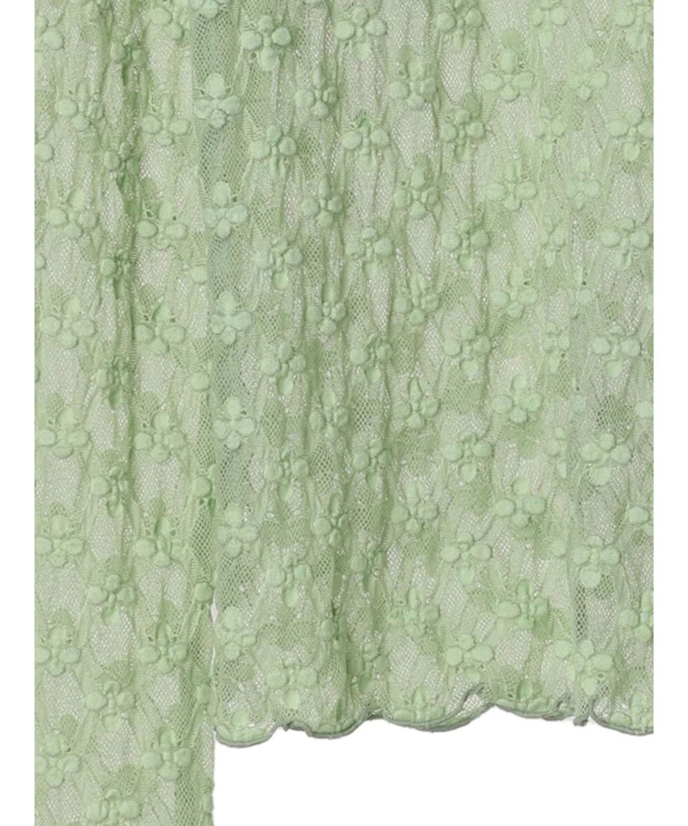 earth music&ecology ハイネックシアーフラワーインナー 