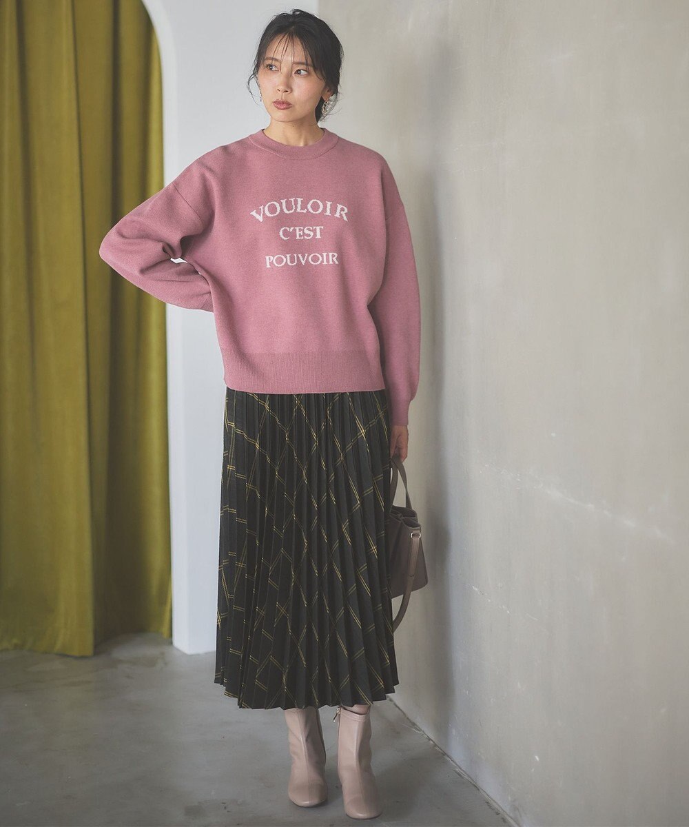 ANY しあわせタッチメッセージニット 