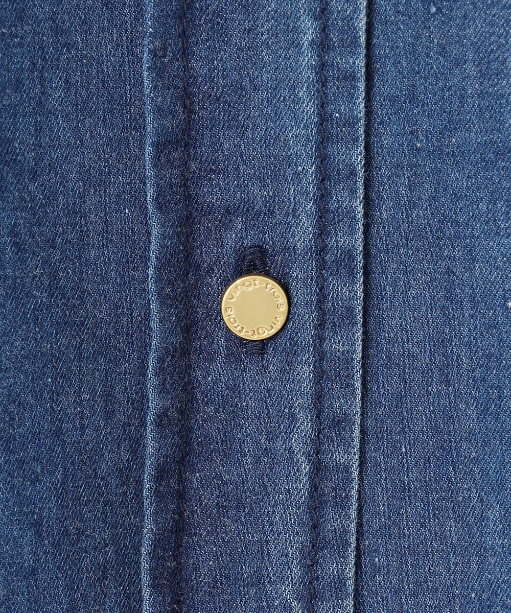 23区 【洗える】ライトダンガリー 2WAY シャツ 