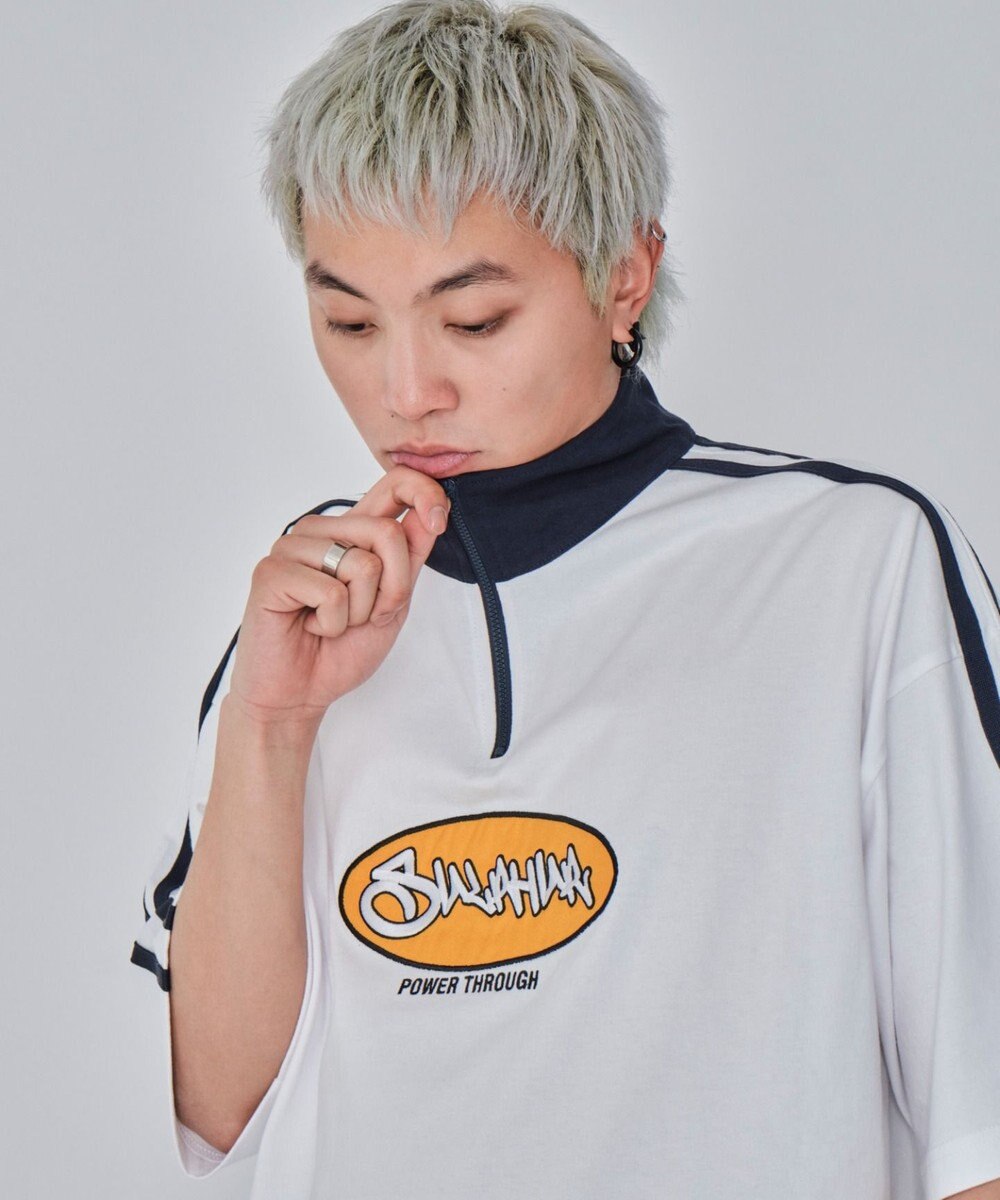 WEGO 【ユニセックス着用ITEM/MLサイズ展開】ヘビーウェイトハーフジップT（SS） 