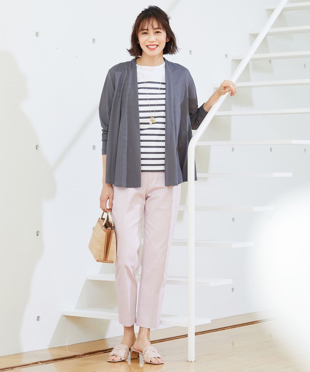 自由区 【洗える】Le minor(ルミノア) ボーダーカットソー 