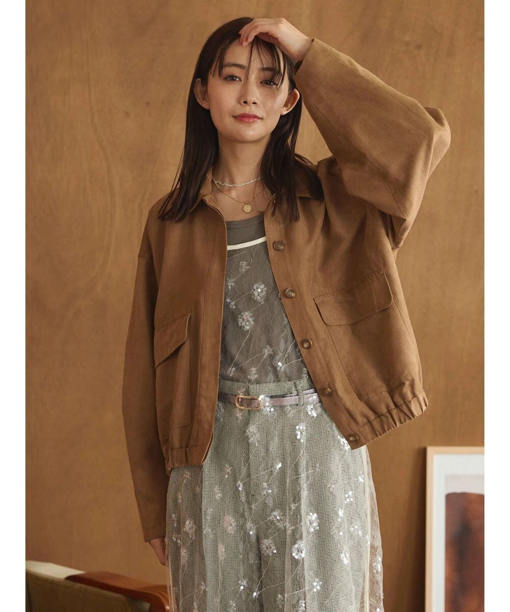 Green Parks ステンカラースウェード調ブルゾン 