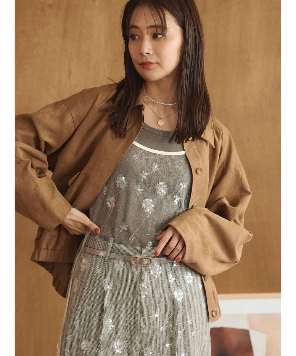 Green Parks ステンカラースウェード調ブルゾン 