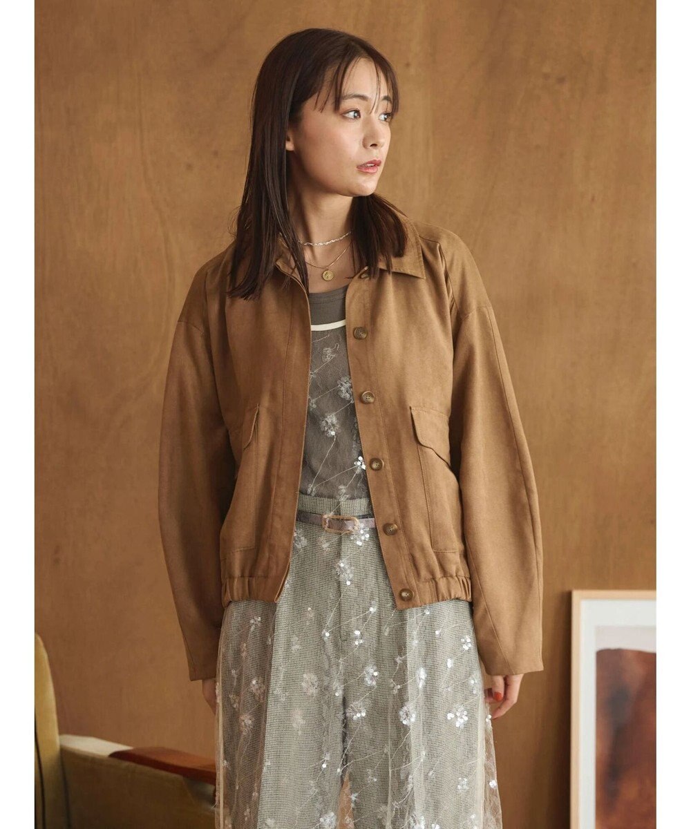 Green Parks ステンカラースウェード調ブルゾン 