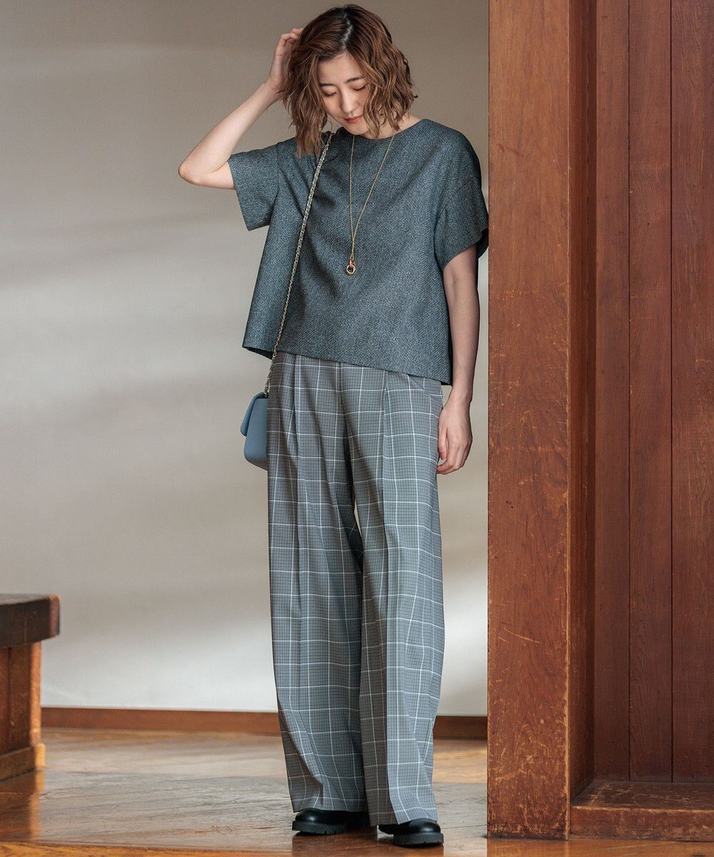 23区 【洗える】ガンクラブプレイドチェック パンツ 