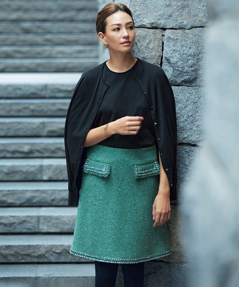 23区 【R(アール)】カラーツイード スカート 