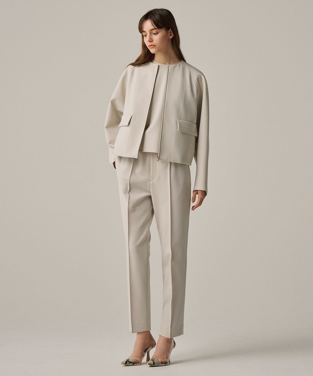 uncrave 【撥水・洗濯機洗い可】プルーフダブルクロス バックオープンブラウス（uncrave WHITE） 