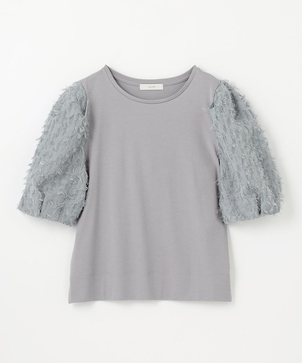 ANY L シルケットスムースジャガードスリーブプルオーバー 