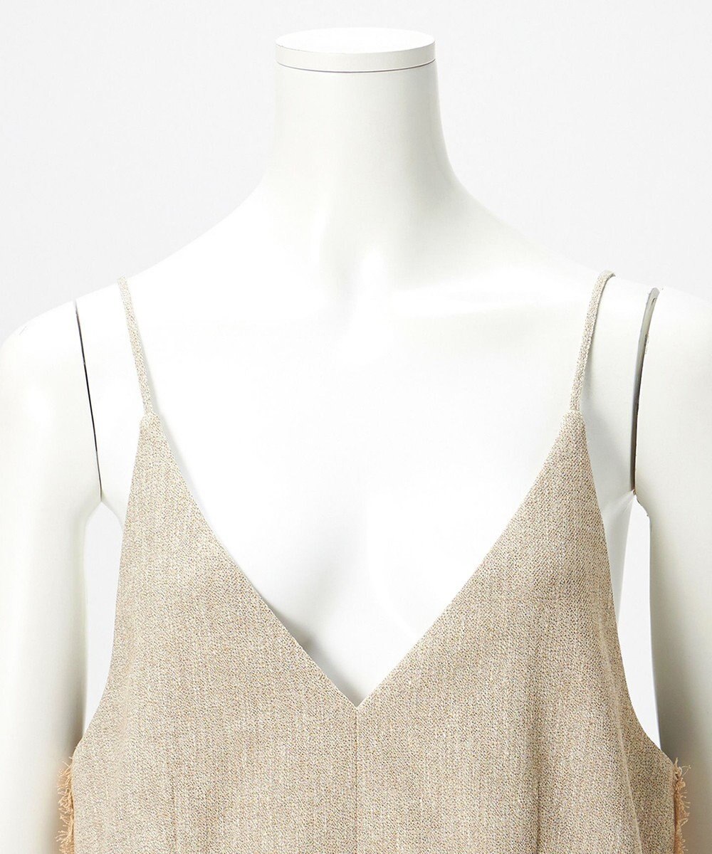 23区 【GOLD LABEL】リネンツイル サイドフリンジ オールインワン 