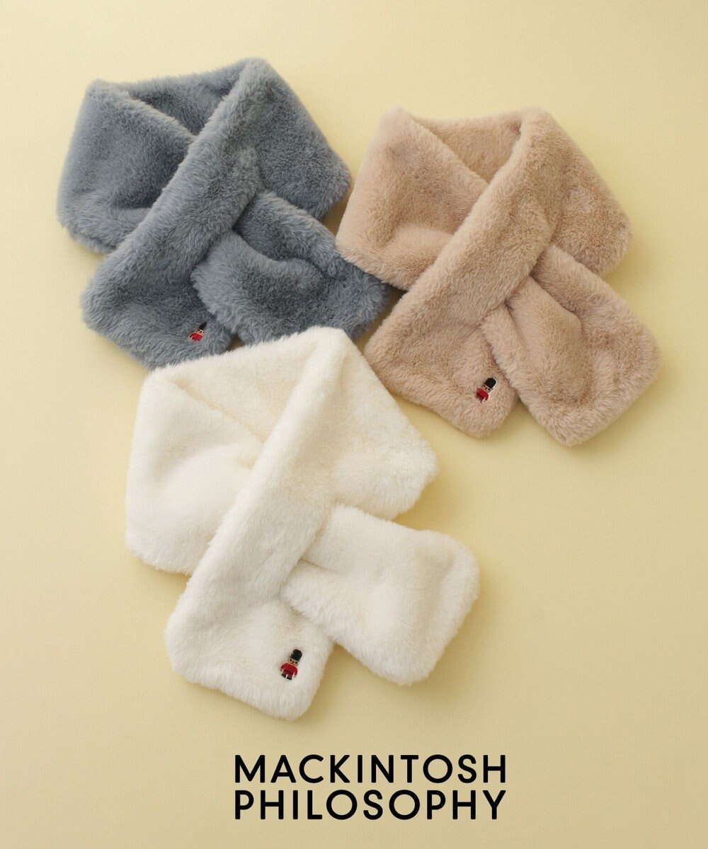 MOONBAT MACKINTOSH PHILOSOPHY(マッキントッシュ フィロソフィー）バッキンガムベア フェイクファー プチマフラー 