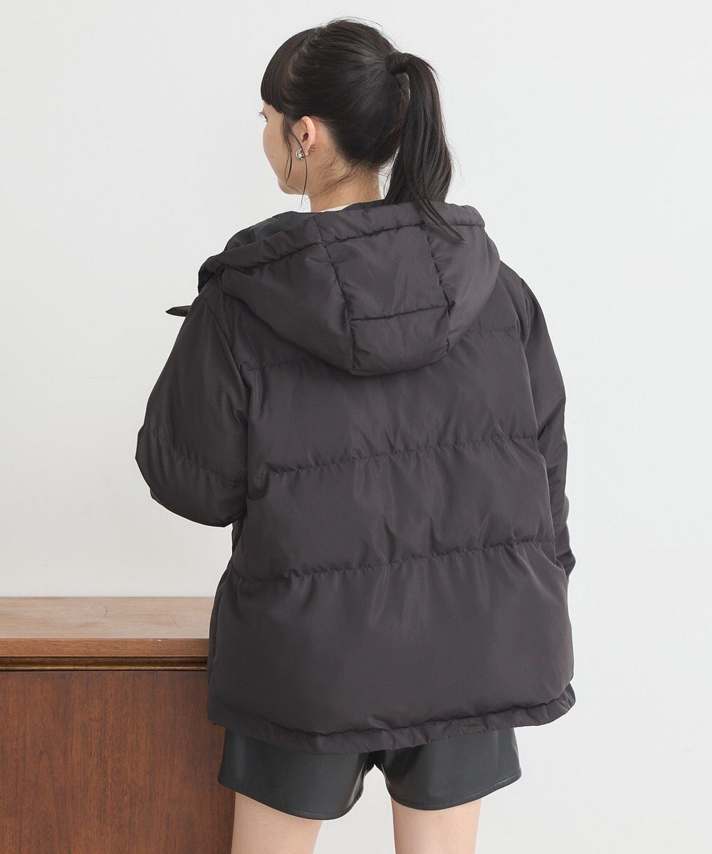 earth music&ecology フーディーパファーブルゾン 