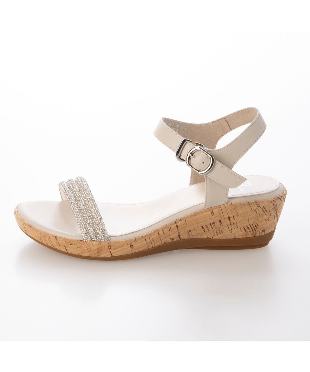 Riz raffinee <Riz raffinee>ラインストーン付ウェッジサンダル 