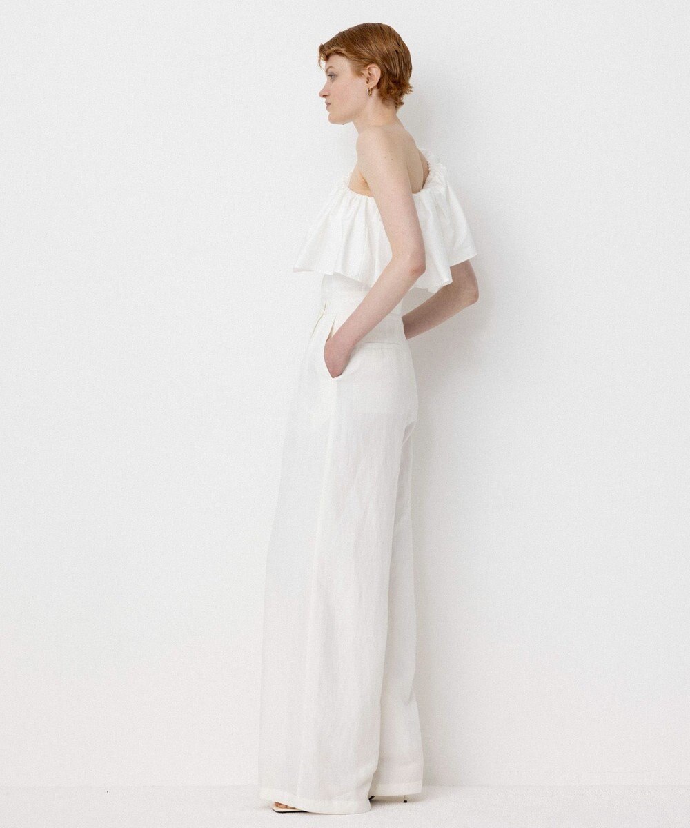 NAVE 【Nave・洗える/撥水/ストレッチ素材】ライトタフタ ワンショルダーブラウス 