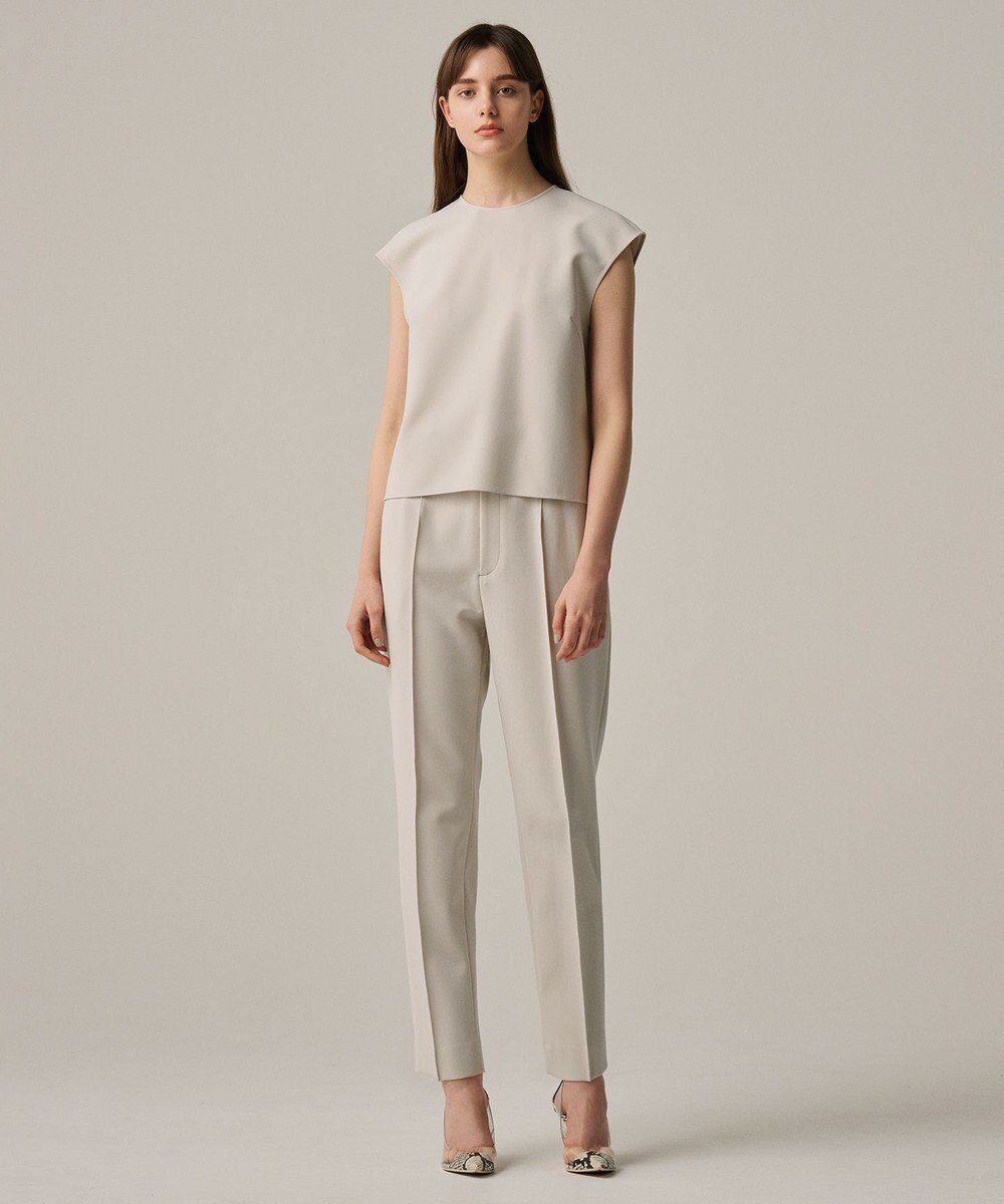 uncrave 【撥水・洗濯機洗い可】プルーフダブルクロス バックオープンブラウス（uncrave WHITE） 