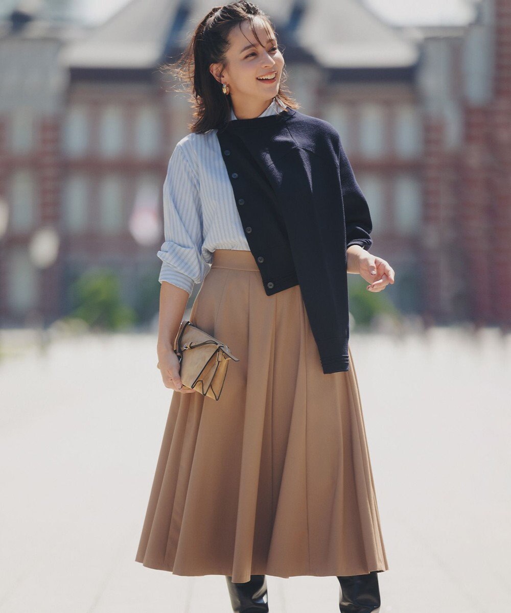 組曲 【ご好評につき追加予約 / 加藤ローサさん着用】ハンサムツイルフレア スカート 