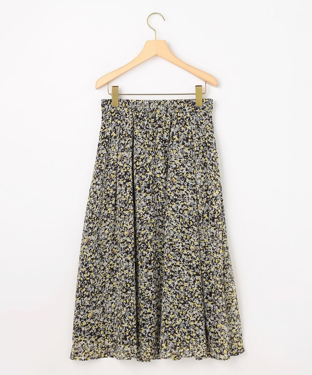 組曲 【先行予約】インプレッションフラワープリント フレアスカート 