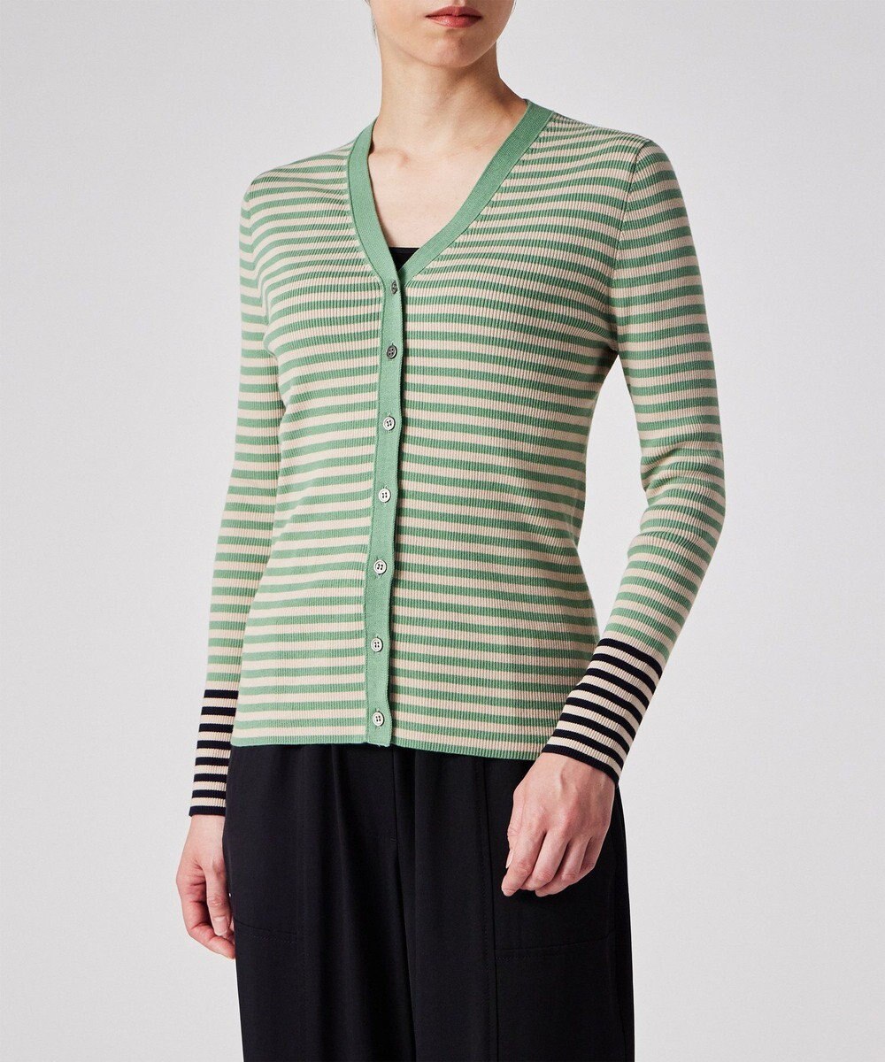 Paul Smith 【洗える】リブ ボーダー カーディガン 